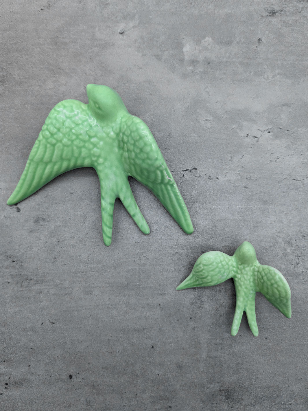 Hand Painted Small Ceramic Swallows for Home Décor - Various Colors