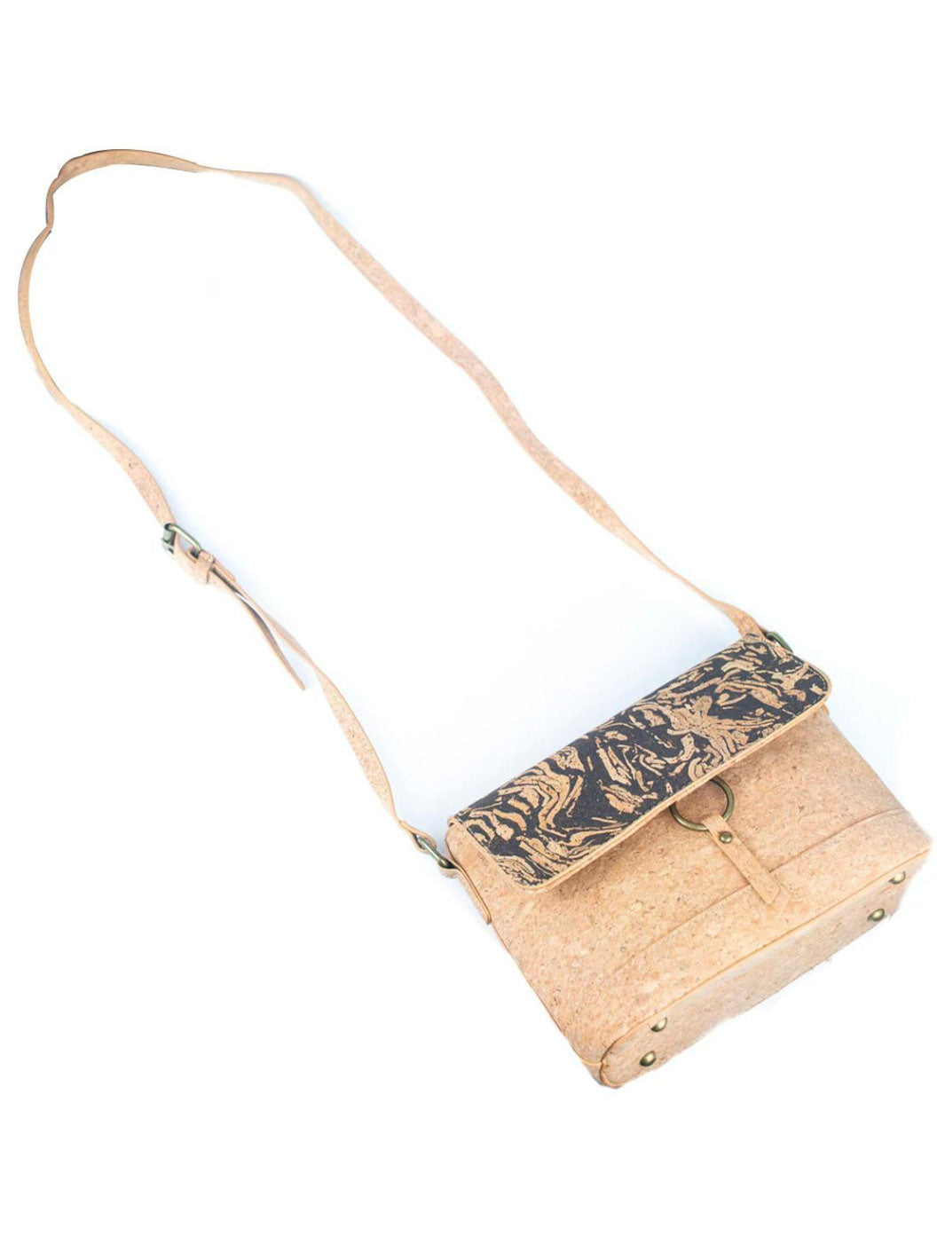 Printed Handmade Natural Portuguese Cork Crossbody