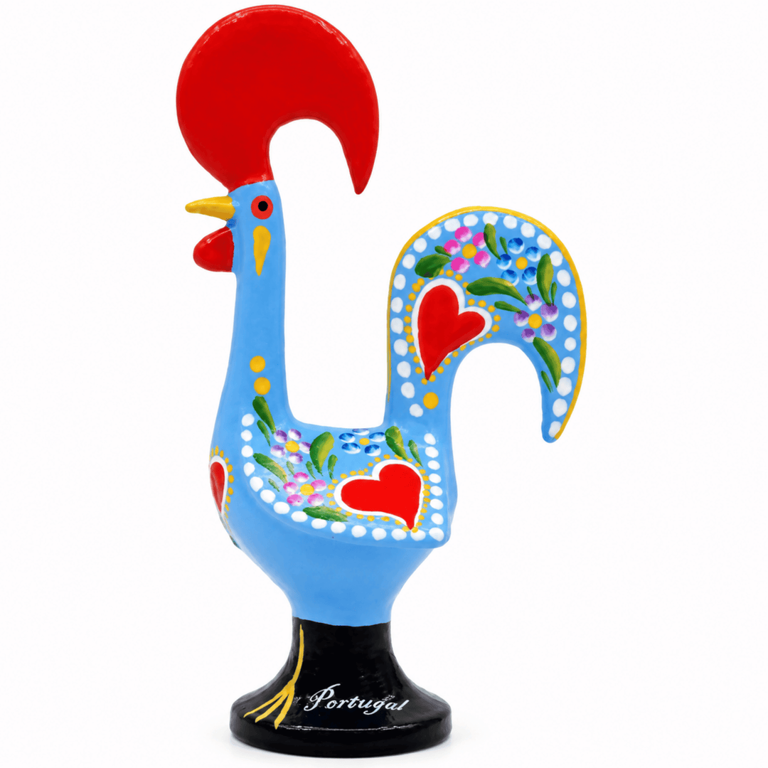 6 Inch Good Luck Portuguese Rooster Barcelos Metallic Figurine