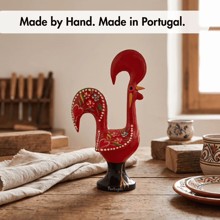 6 Inch Good Luck Portuguese Rooster Barcelos Metallic Figurine