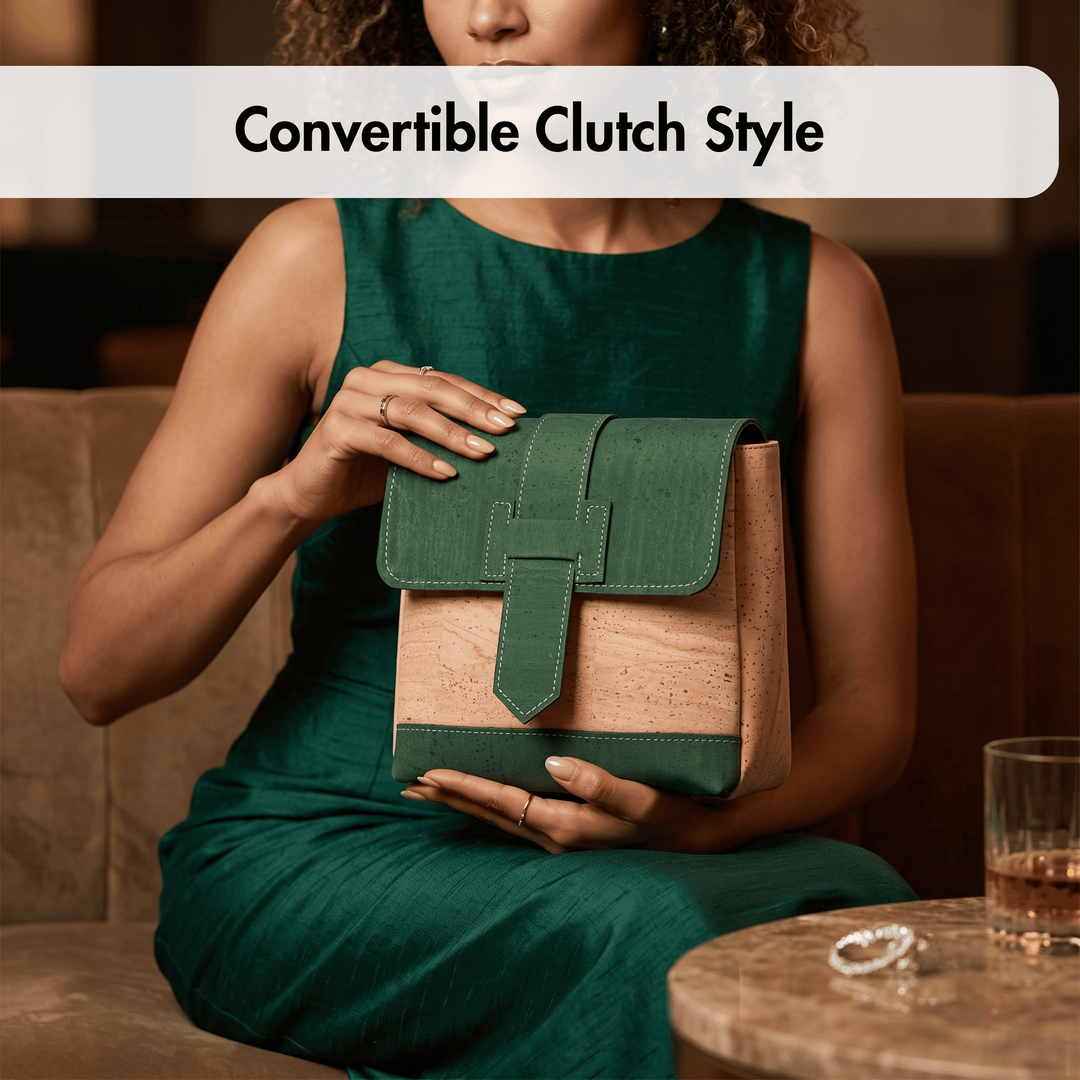 Portuguese Cork Crossbody Bag with Detachable Strap