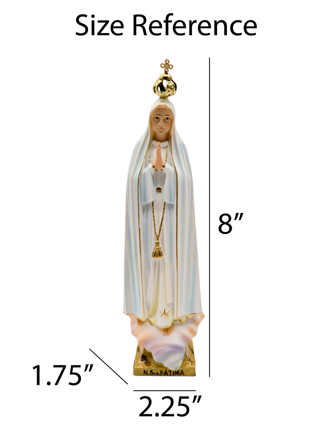 8 Inch Our Lady of Fatima Statue Made in Portugal