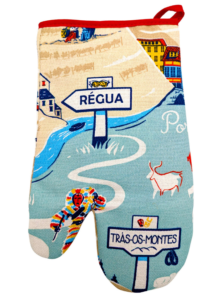 Kitchen Apron, Pot Holder, and Oven Mitt Set - Paths of Portugal Collection