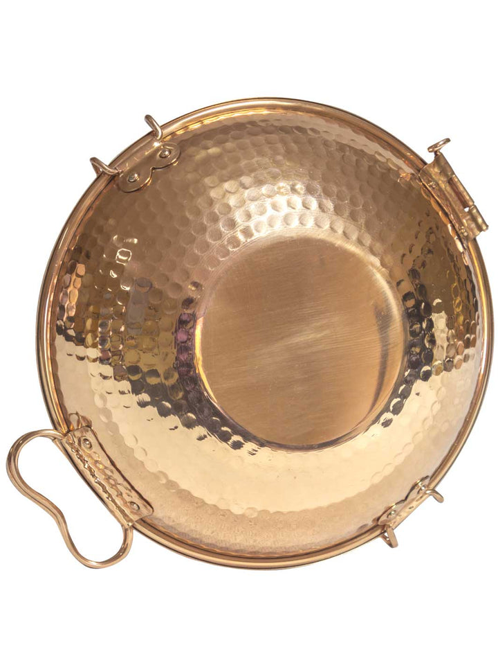Hand-Hammered Flat Bottom Portuguese Copper Cataplana