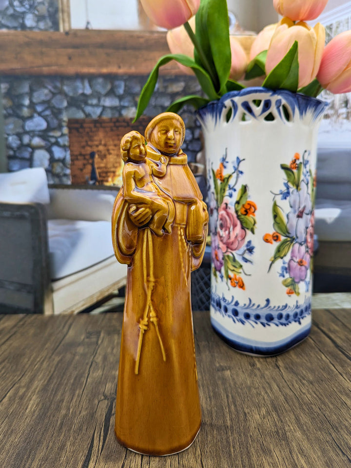 Handcrafted Ceramic Saint Anthony of Lisbon Figurine