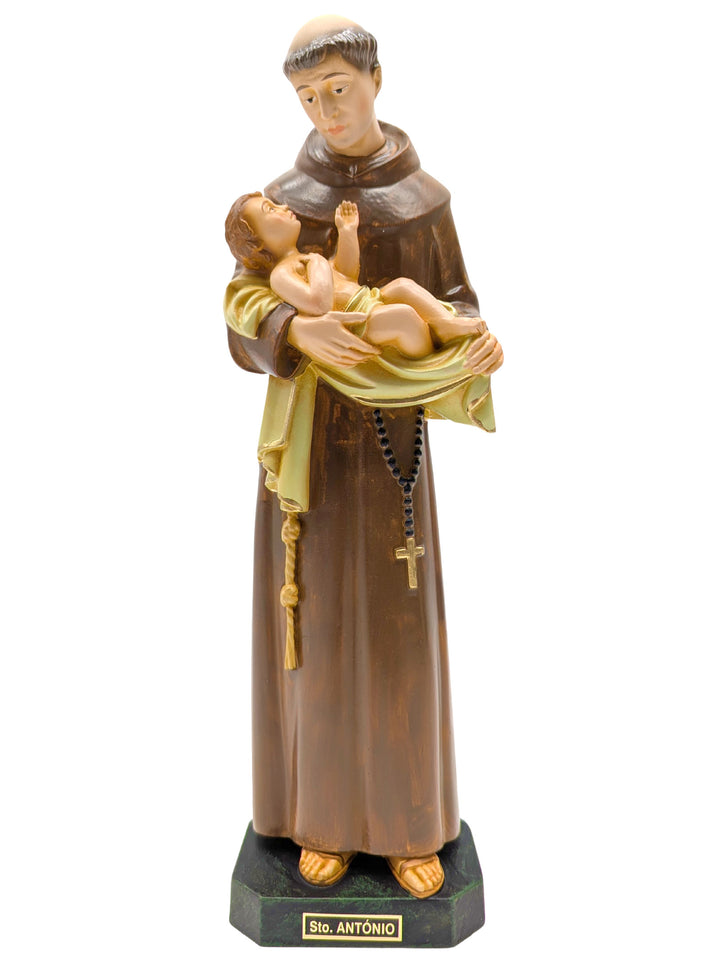 9.5 Inch Hand-Painted Saint Anthony Statue Made in Portugal