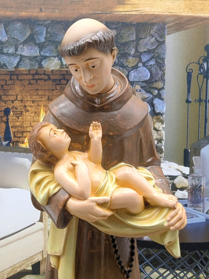 9.5 Inch Hand-Painted Saint Anthony Statue Made in Portugal