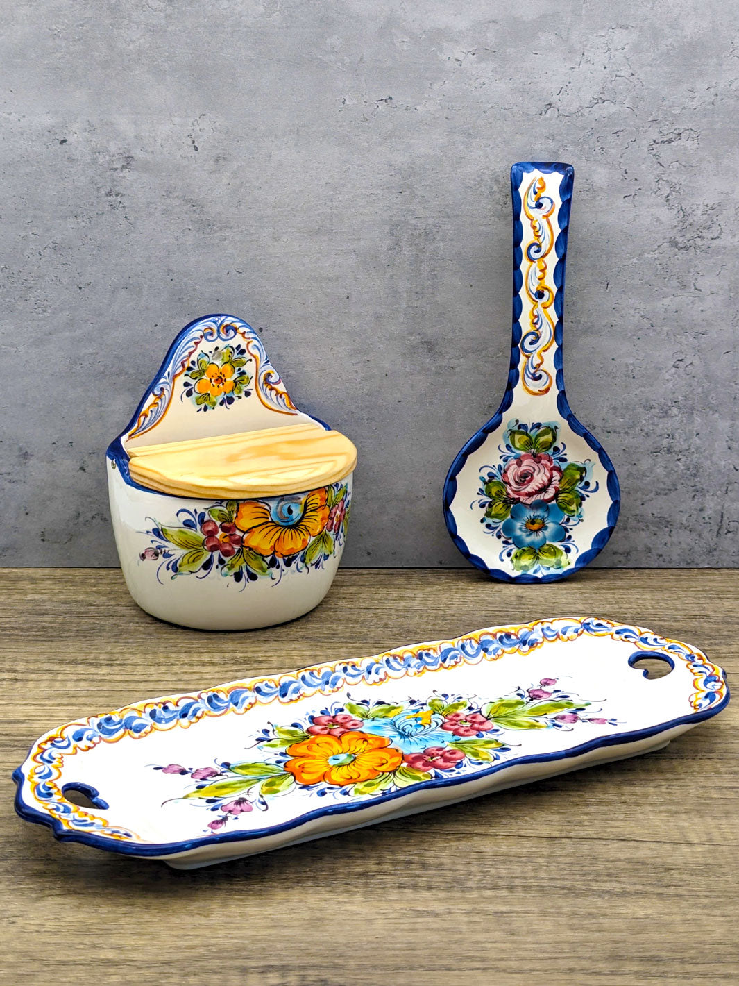 Hand Painted Alcobaça Ceramic Serving Platter