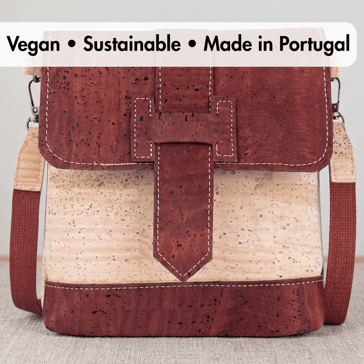 Portuguese Cork Crossbody Bag with Detachable Strap