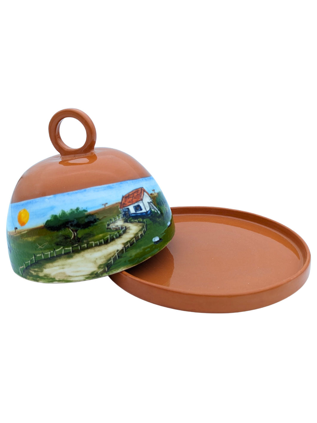 Alentejo Handcrafted Portuguese Pottery Ceramic Cheese Dome