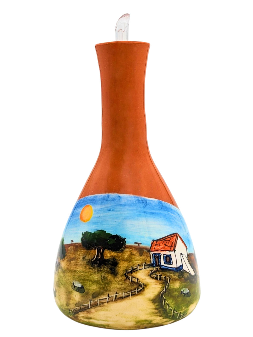 Alentejo Handcrafted Portuguese Pottery Ceramic Olive Oil Dispenser