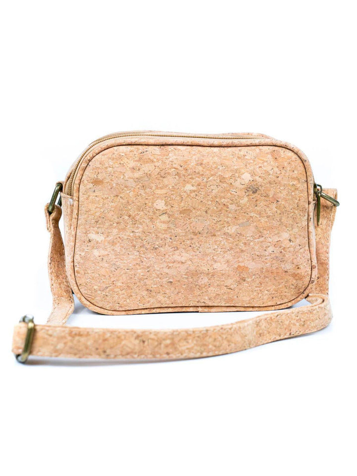 Black and White Natural Cork Women's Crossbody Bag