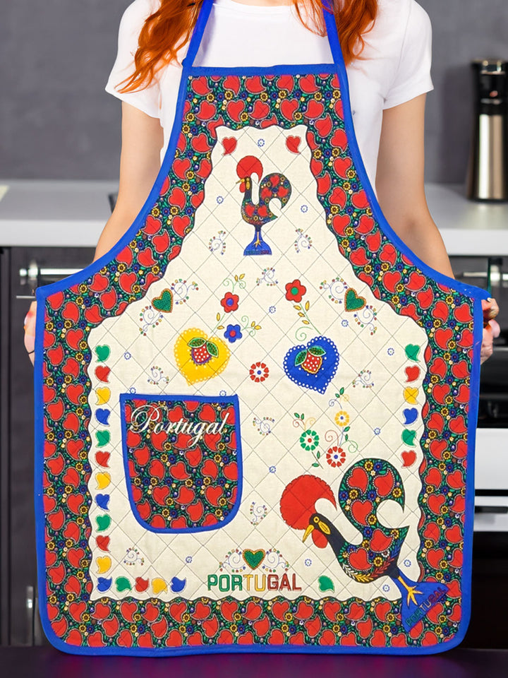 Portuguese Rooster Padded Kitchen Apron