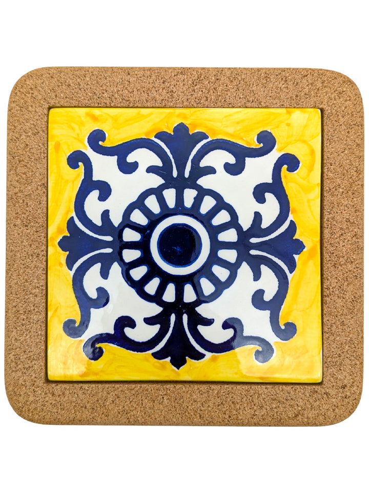 Portuguese Tiles Trivet with Cork Base