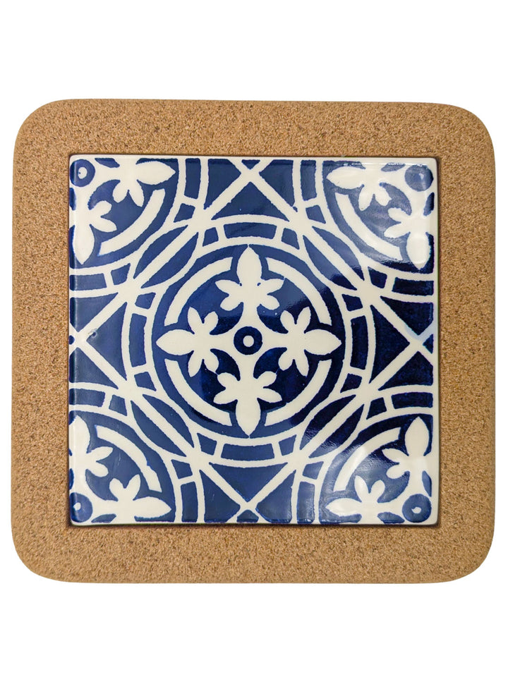 Portuguese Tiles Trivet with Cork Base