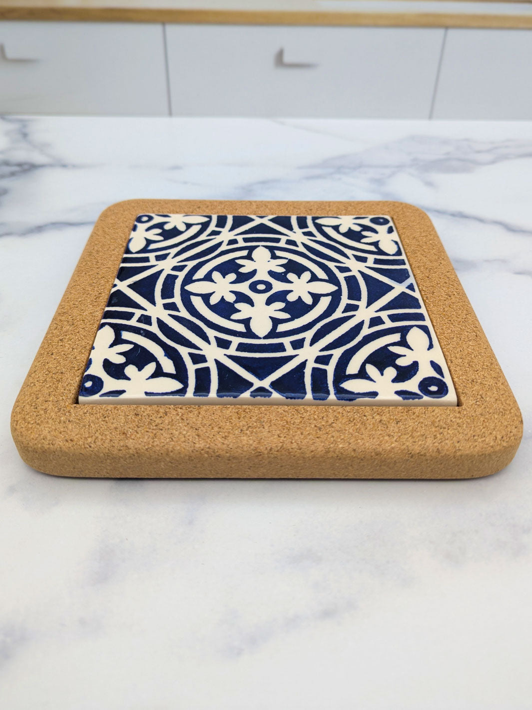 Portuguese Tiles Trivet with Cork Base