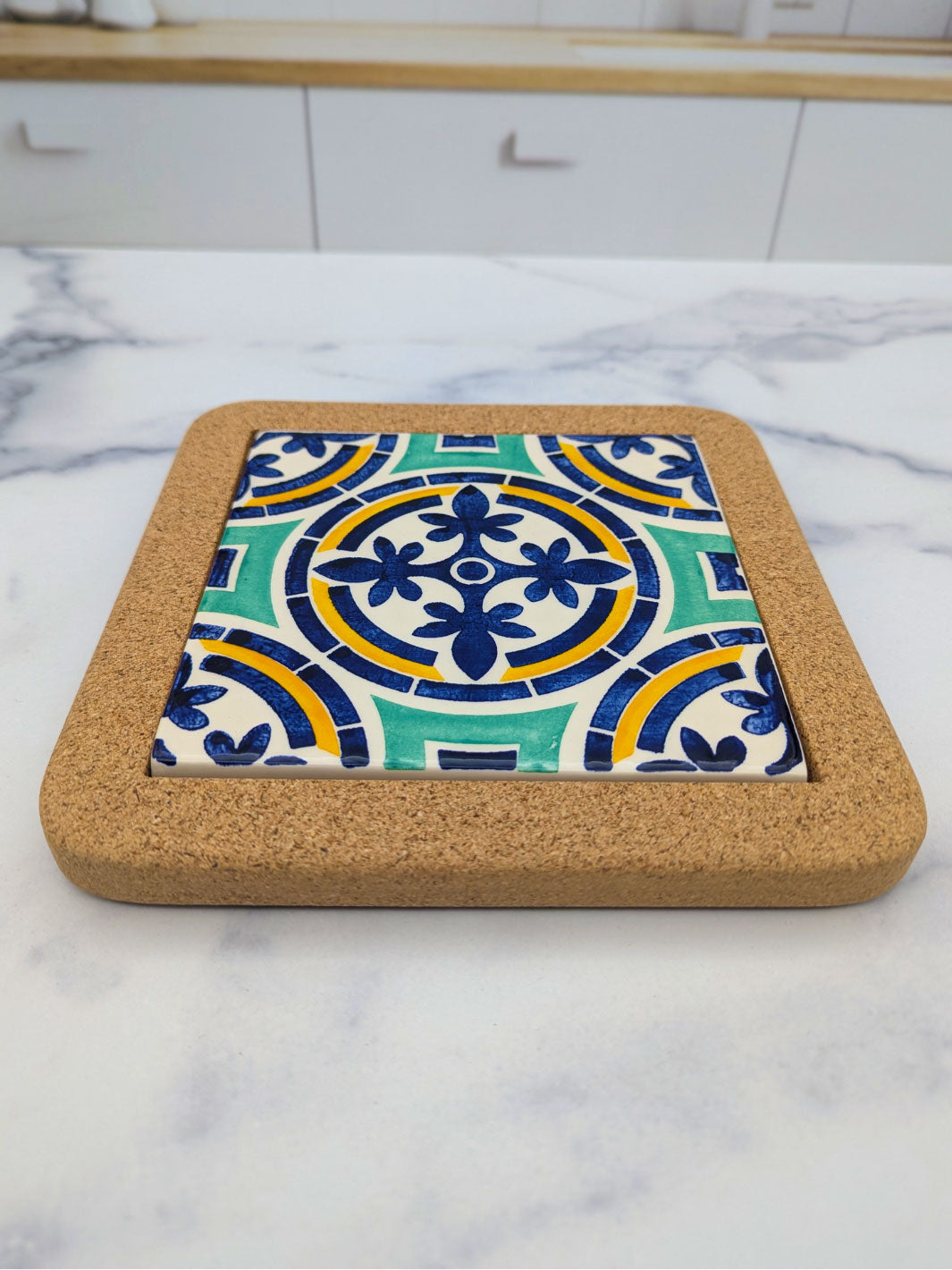 Portuguese Tiles Trivet with Cork Base