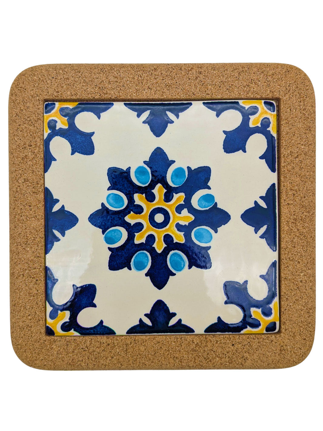 Portuguese Tiles Trivet with Cork Base