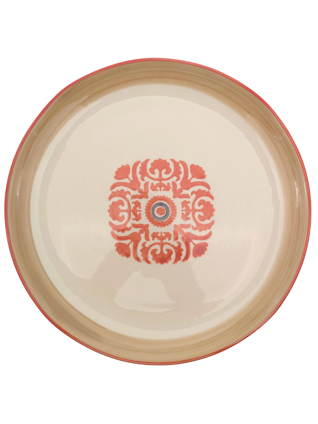 Ceramic Dinner Plate - Mosaic Rose