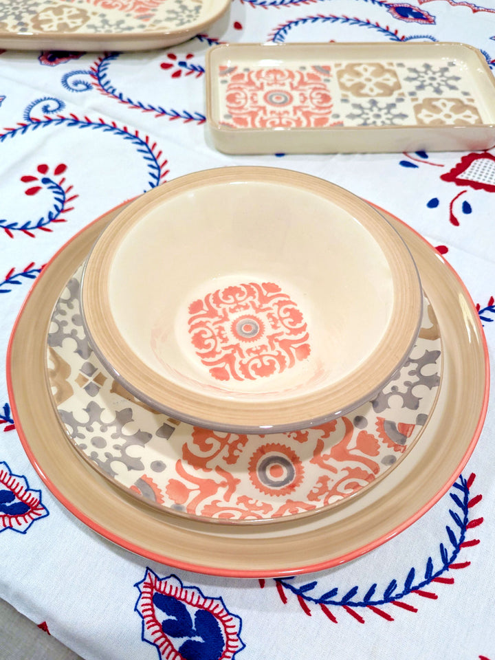 Ceramic Soup Bowl – Mosaic Rose