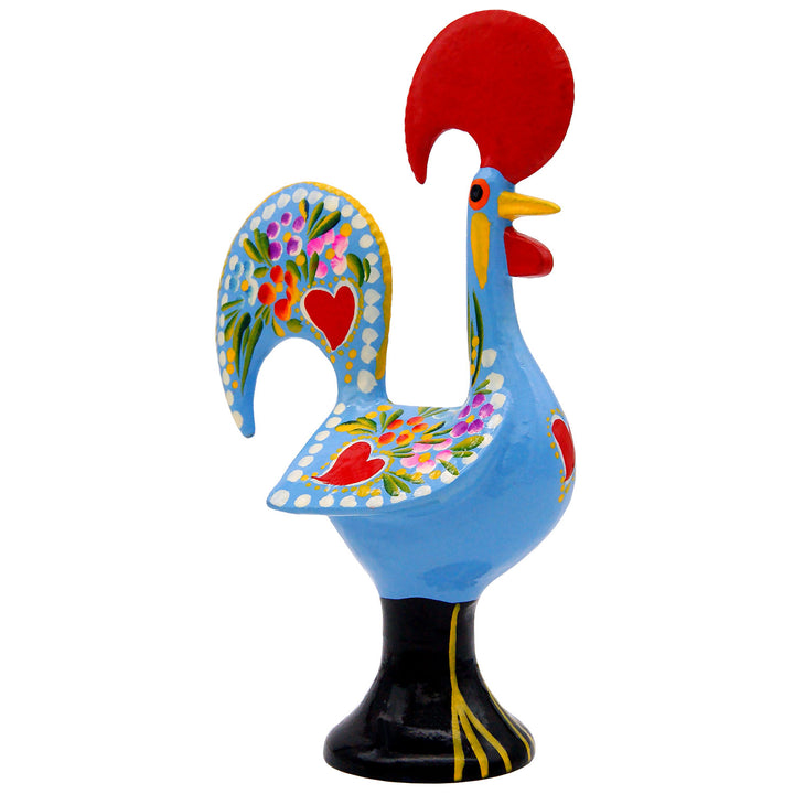10 Inch Good Luck Portuguese Rooster Barcelos Metallic Figurine