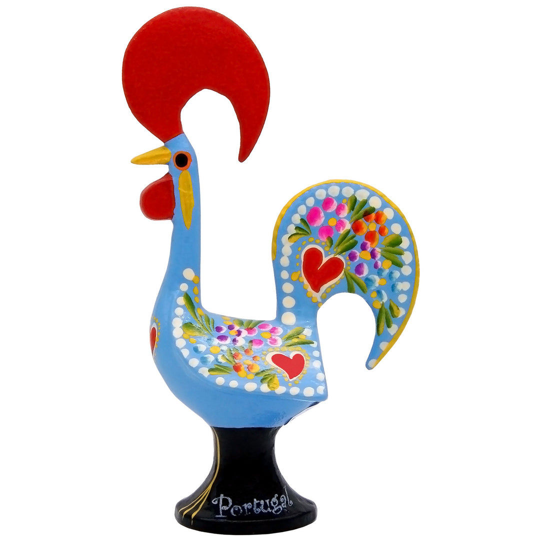 6 Inch Good Luck Portuguese Rooster Barcelos Metallic Figurine