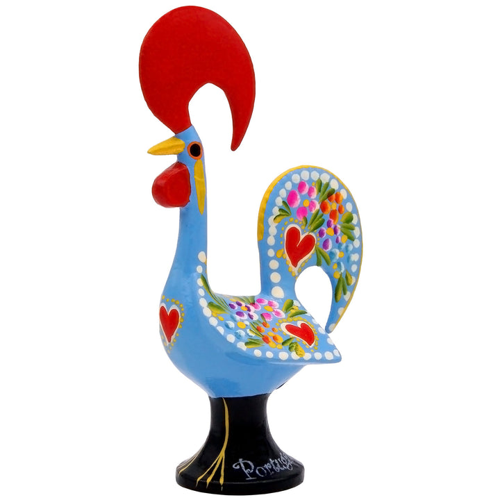 6 Inch Good Luck Portuguese Rooster Barcelos Metallic Figurine
