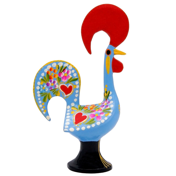 6 Inch Good Luck Portuguese Rooster Barcelos Metallic Figurine