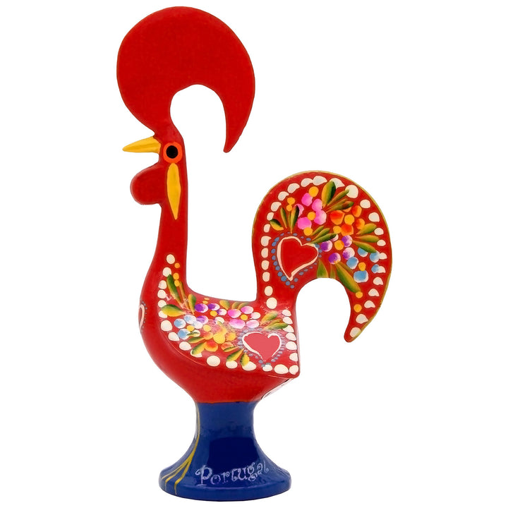 6 Inch Good Luck Portuguese Rooster Barcelos Metallic Figurine