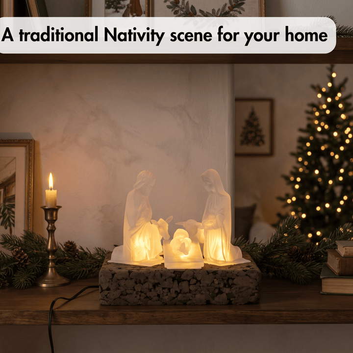 Electric Traditional Portuguese Nativity Scene Set of 5 Pieces