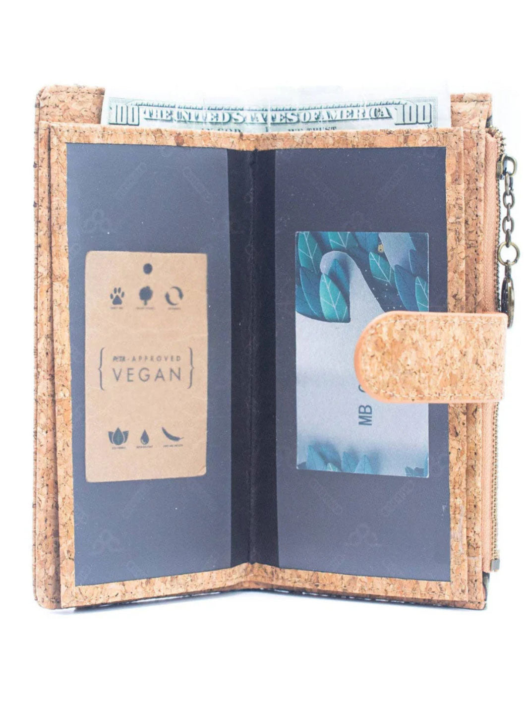 Elegant Portuguese Tiles Cork Wallet Set for Women's - Stylish Gift Box Duo