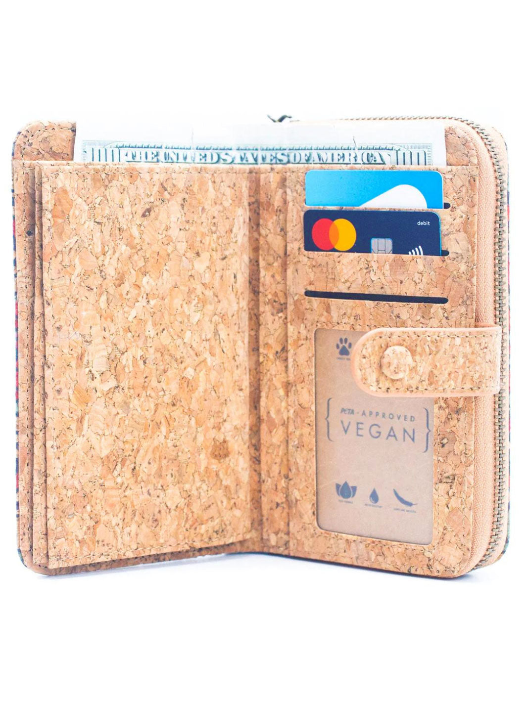 Elegant Portuguese Tiles Cork Wallet Set for Women's - Stylish Gift Box Duo