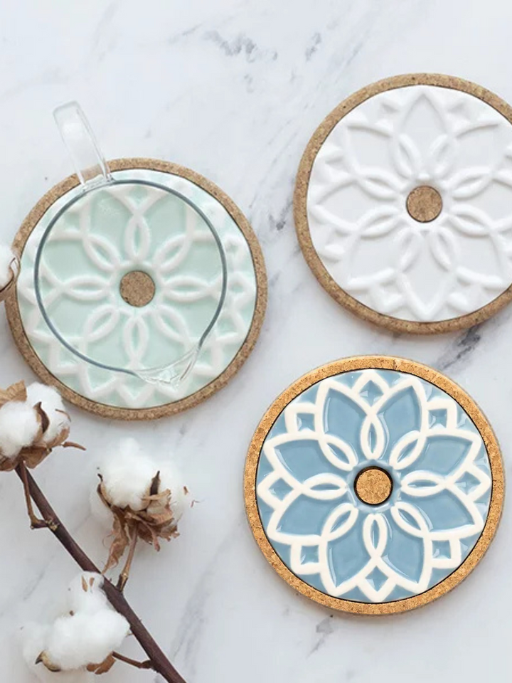Elvira Ceramic Trivet with Cork Base