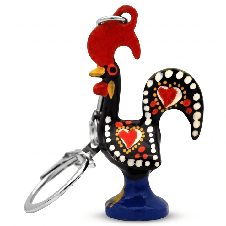 Good Luck Portuguese Barcelos Rooster Metallic Keychain