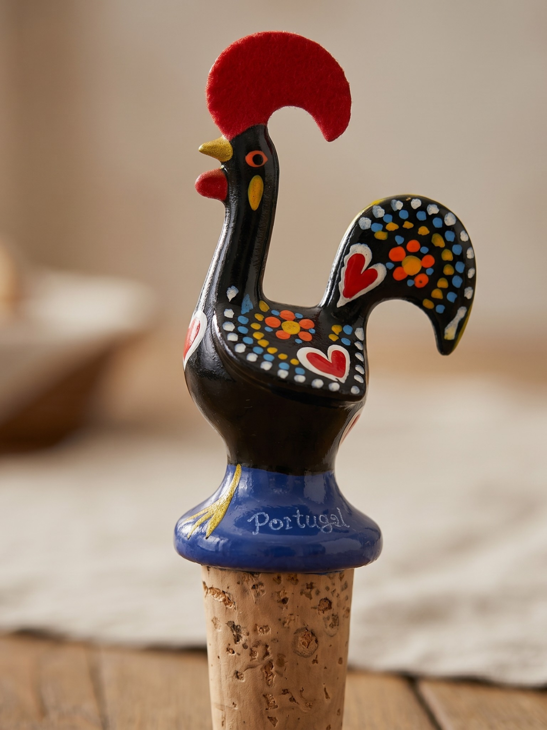 AMJ Galos Portuguese Rooster Wine Bottle Stopper - Thumbnail 4