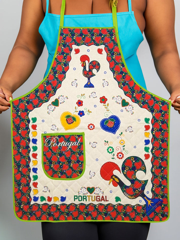 Portuguese Rooster Padded Kitchen Apron