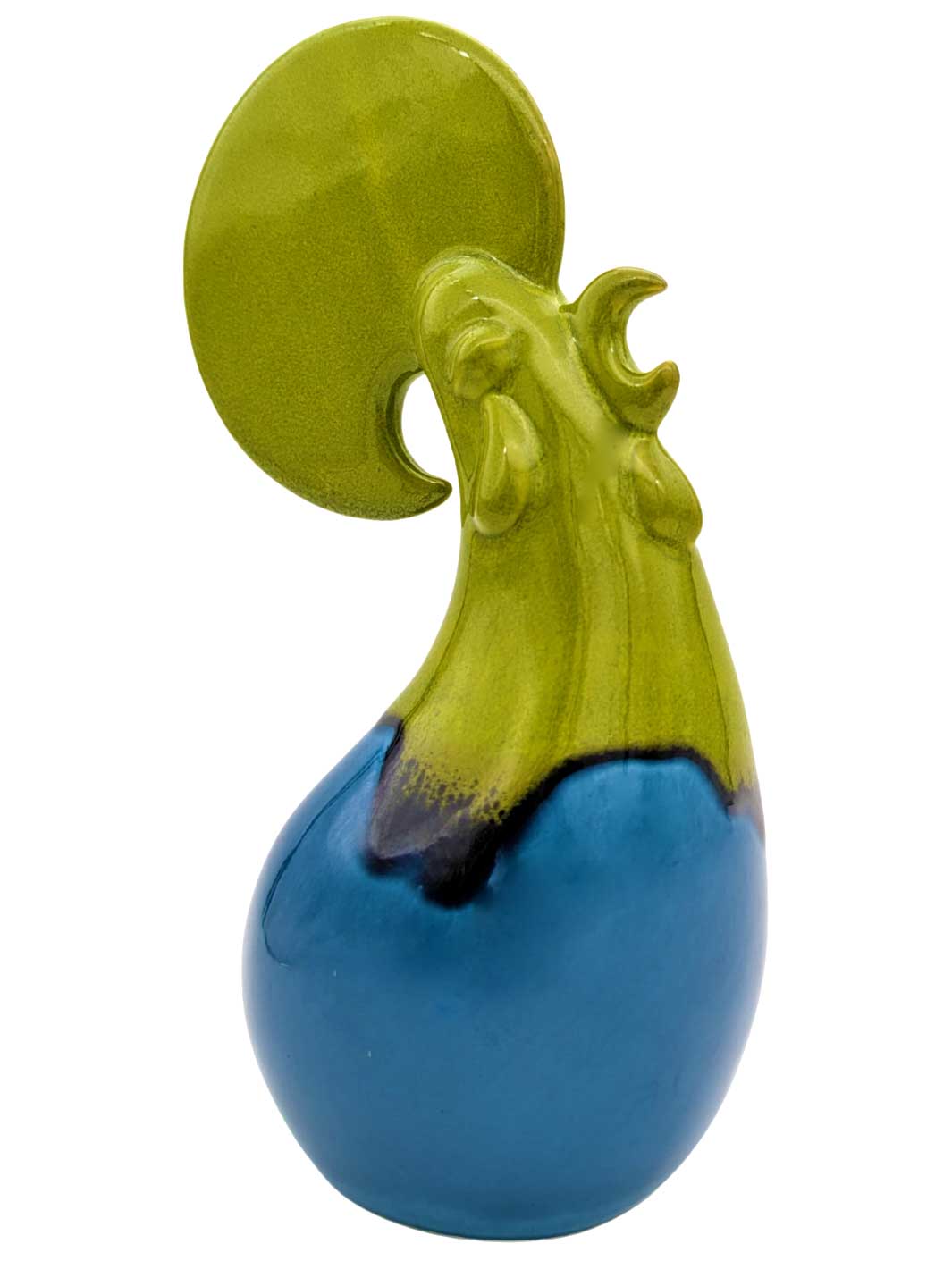 Hand-Painted Modern Portuguese Ceramic Rooster