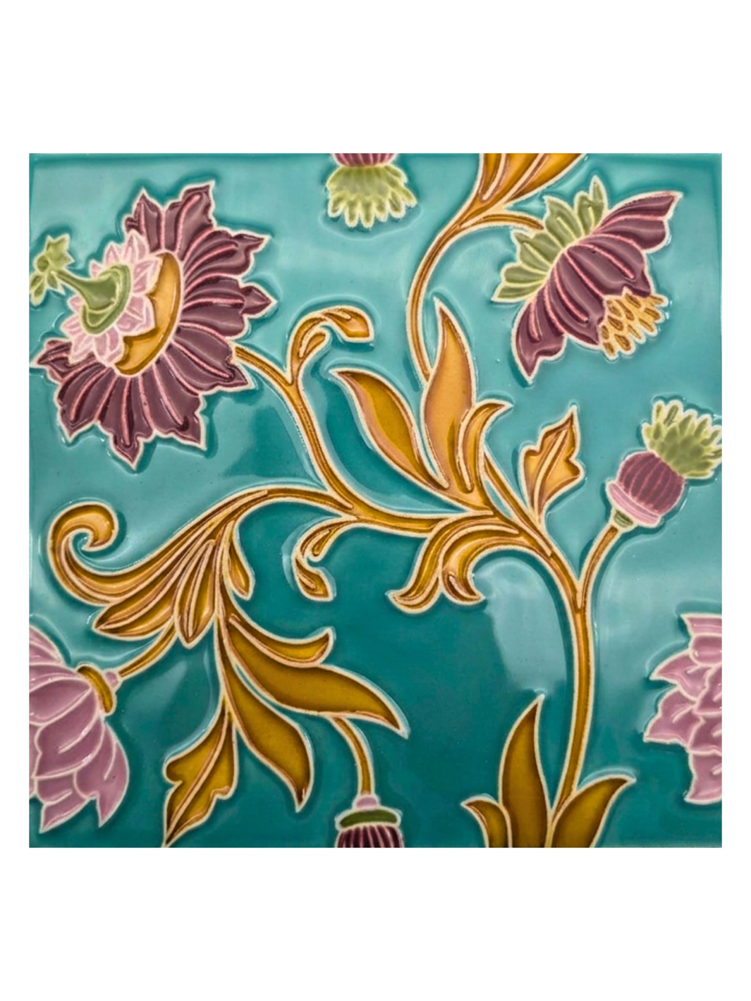 Hand Painted Portuguese Ceramic Tile Trivet