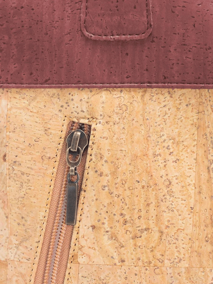Handmade Brown Natural Cork Handbag for Women