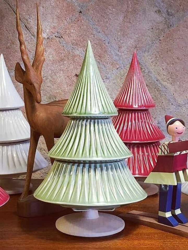 Handmade Portuguese Ceramic Christmas Tree Box Set