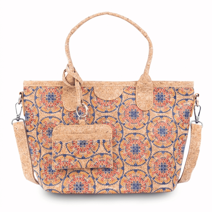 Handmade Portuguese Cork Handbag with Detachable Card Holder