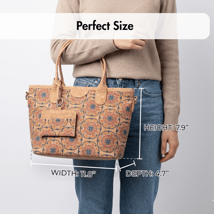 Handmade Portuguese Cork Handbag with Detachable Card Holder