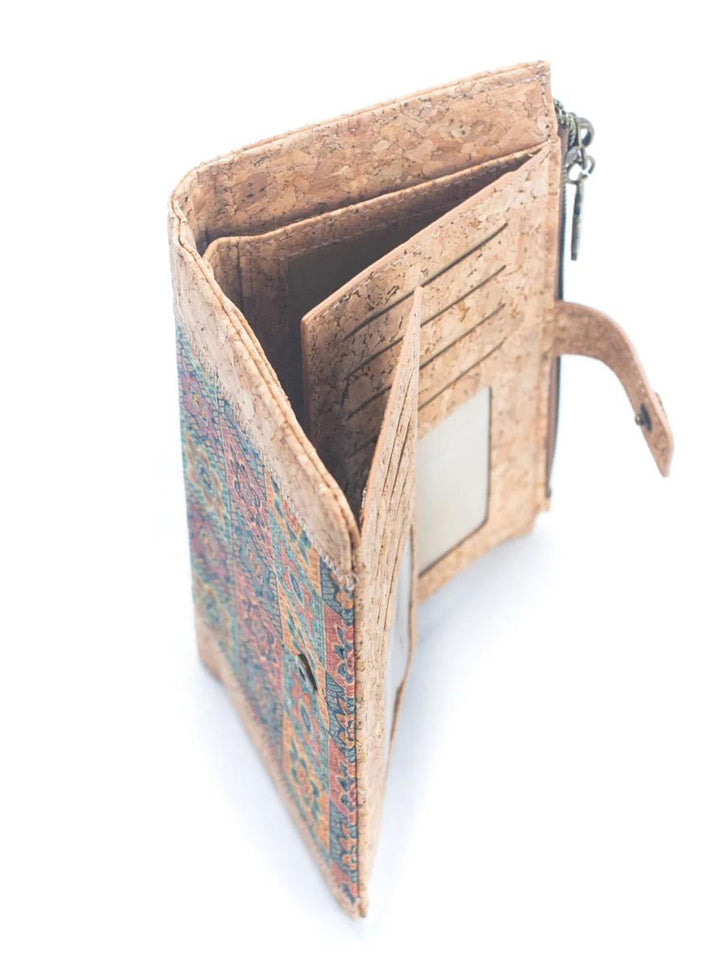 Handmade Portuguese Cork Women's Wallet with Zippered Coin Purse