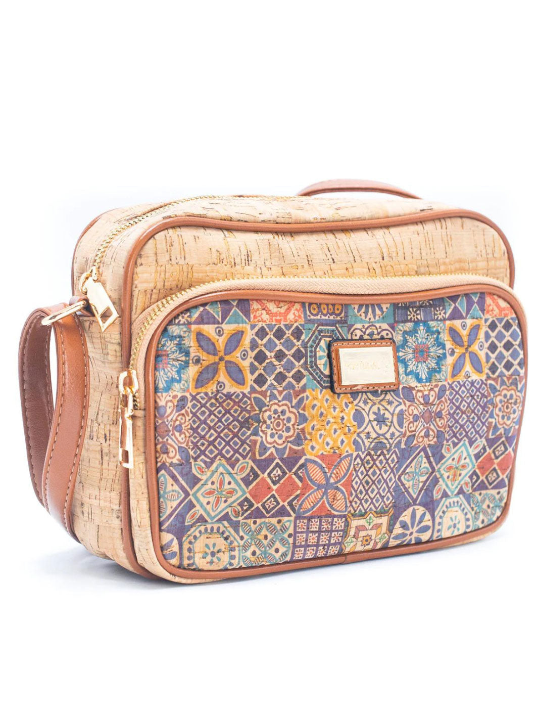Handmade Portuguese Tiles Cork Crossbody Purse