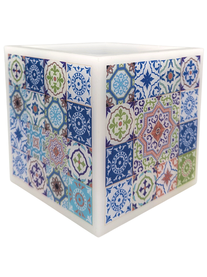 Handmade Portuguese Tiles Decorative Lantern Candlelight Holder