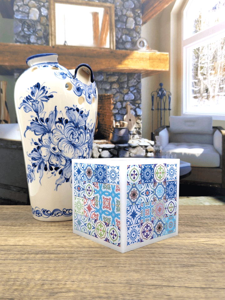 Handmade Portuguese Tiles Decorative Lantern Candlelight Holder