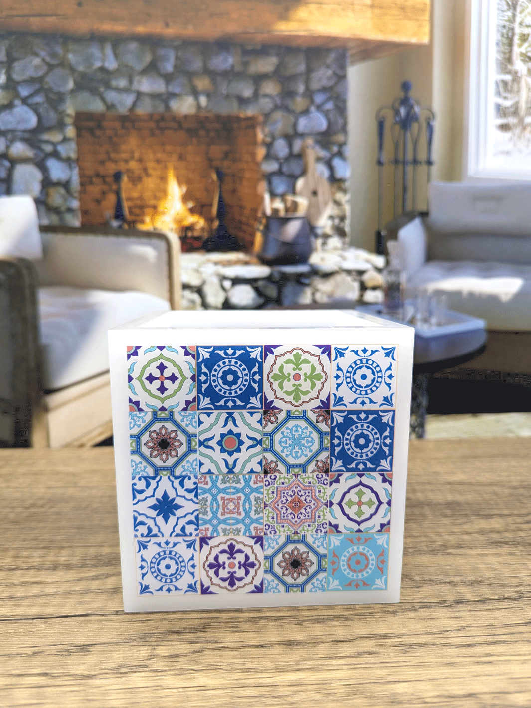 Handmade Portuguese Tiles Decorative Lantern Candlelight Holder