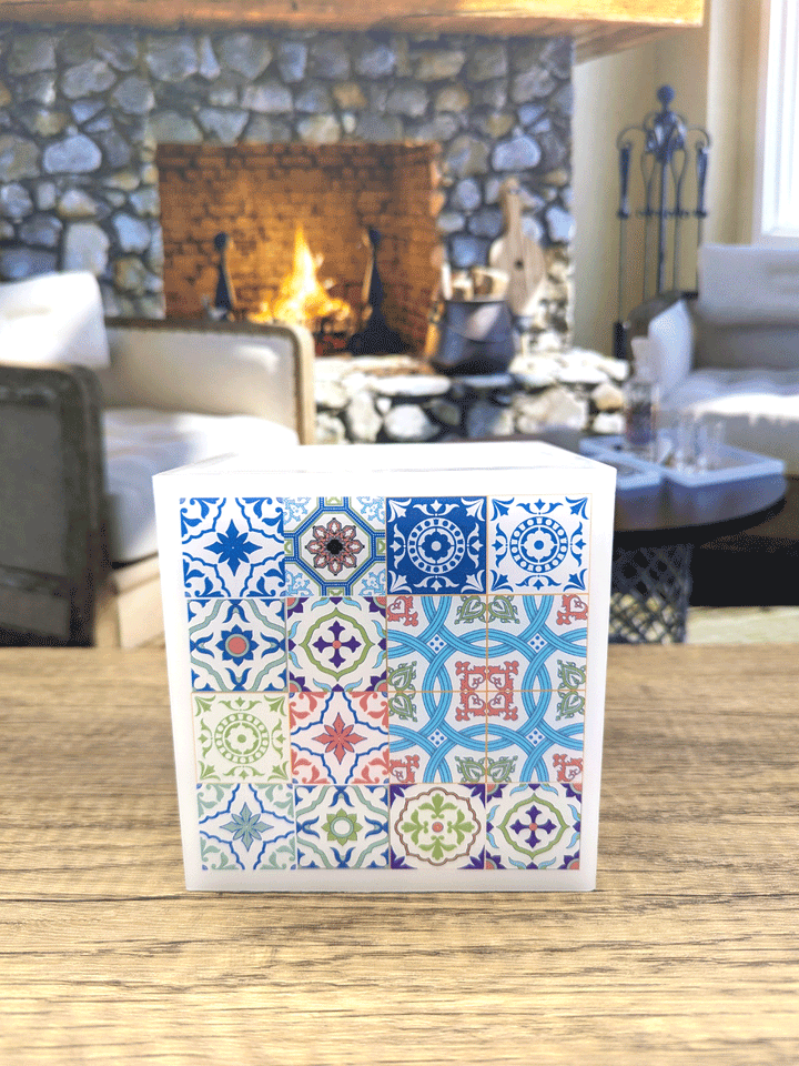 Handmade Portuguese Tiles Decorative Lantern Candlelight Holder