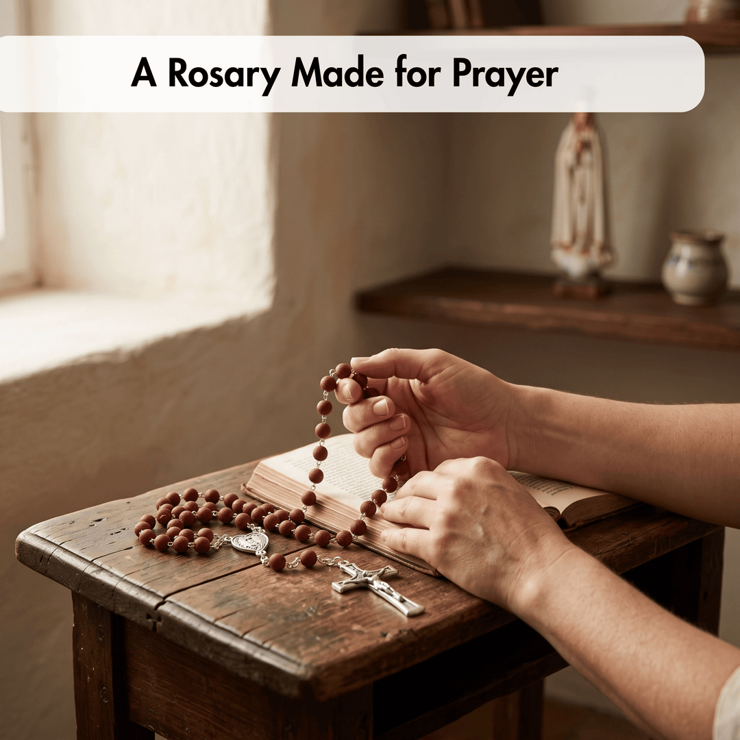 Handmade Scented Rose Petal Beads Our Lady of Fatima Rosary