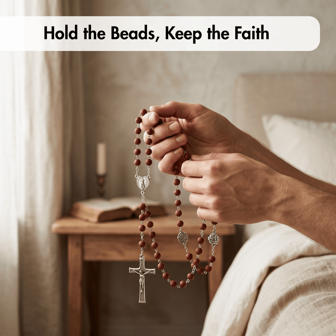 Handmade Scented Rose Petal Beads Our Lady of Fatima Rosary